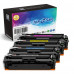 HP 410A (CF410A CF411A CF412A CF413A) Remanufactured Toner Cartridge 4 Color Set