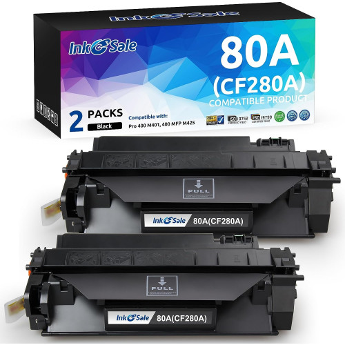 2 Toner Alta Resa Per HP LaserJet Confezione 2 Cartucce Toner Compatibili HP CF280X, Per Stampanti Laserjet Pro 400 M425dn E Modelli Simili Cartucce Toner HP 80X